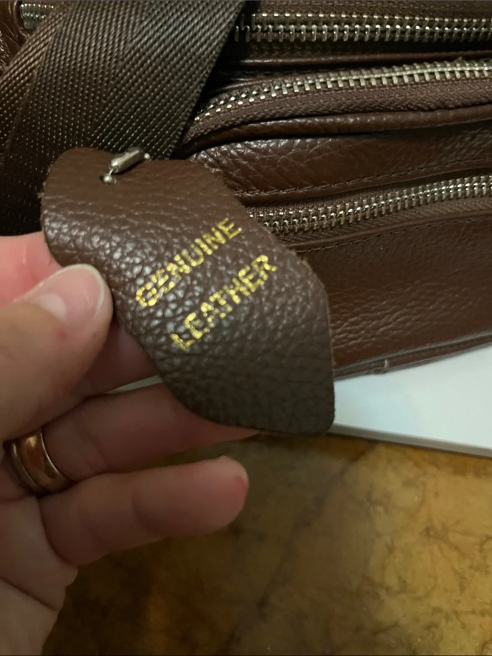 Genuine Leather Womens Fanny Pack Brown